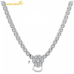 SACE GEMS Klassikaline tsirkoonist naiste kaelakee ja mood kingitus valge