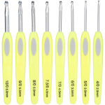 8 tk ergonoomiline heegeln&otilde;elte komplekt kummist k&auml;epidemega kampsun kudumiseks &otilde;mblust&ouml;&ouml;riistad valge ots