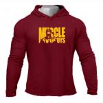Muscleguysi puuvillane meeste kapuutsiga kampsun, kevadine ja s&uuml;gisene Korea versioon Moodne &otilde;huke T-s&auml;rk Trend Fitness Casual Top M must