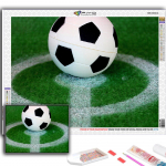 Teemanttikandid Jalgpall 5D DIY Teemantmaal Ristpistes Rhinestone Full Round 20X30CM