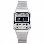 Casio Vintage digitaalne roostevabast terasest kvarts A100WE-7B A100WE-7B unisex kell h&otilde;be