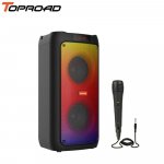 TOPROAD Bluetoothi ​​k&otilde;lar 40 W kaasaskantav juhtmevaba Boombox bassi kolonn Kodupidu Karaoke Suure v&otilde;imsusega k&otilde;lari tugi FM-raadio LED-tuled must