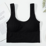 Hingav spordirinnahoidja p&otilde;rutuskindel k&auml;rbitud higistamisvastane sporditopp naiste &otilde;mblusteta joogarinnahoidja Push Up sportlik j&otilde;usaali treeningtopp One Size must