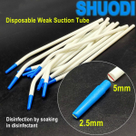 &Uuml;hekordselt kasutatav hambaimplantaat Prantsuse kaardus &otilde;lg Kirurgiline painutatud p&otilde;hk, n&otilde;rk imemistoru pikk &otilde;huke t&uuml;&uuml;pi hambaravikliiniku materjalid 100 pieces