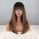 XINRAN naiste moodne pikk sirge ombre punase veini parukas s&uuml;nteetilisest kiust looduslikust sirgest Cosplay igap&auml;evaseks kandmiseks