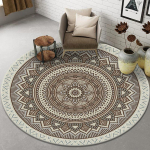 Mandala &uuml;mmargune vaip Magamistoa elutoa vaip Boho etnilises stiilis libisemiskindel Vannitoa p&otilde;rand vaip Lastetoa p&otilde;randamatt 60*60cm