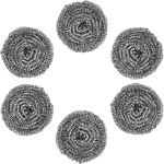 (Nikita) 6 tk terasvill S-kruuber, roostevabast terasest k&uuml;&uuml;rimislapp, vastupidav metallist k&uuml;&uuml;rimisk&auml;sn tugevaks k&ouml;&ouml;gipuhastuseks One Size h&otilde;be