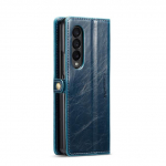 Tavalisest nahast rahakott mobiiltelefoni koti&uuml;mbris Samsung Galaxy Z Fold 4 5g Fold4 Fold3 Fold 3 Zfold4 Card Pocket Coque jaoks for Samsung z fold 3 pruun