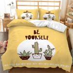 3D rohelise taime teemaga voodipesukomplekt, kaktus v&otilde;i rannalehed tekikate, padjap&uuml;&uuml;r, 2 v&otilde;i 3 t&uuml;kki DE200 * 200 t&auml;issuuruses kodukaunistus Baby 100x135cm