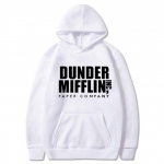 Meeste ja naiste pikkade varrukatega fliisist pusad Dunder Mifflin Paper Inc kapuuts Unisex Crewneck Moletom Feminino Hoody S