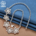 925 h&otilde;bedast 20 tolli Bauhinia ripatsiga kaelakee ehted 50cm