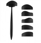 1 komplekt Kortsude komplekt Mold Silmapliiatsi pliiatsi mall kujutab lauv&auml;rvi Silikoonist silmameigivormi Must LXY must