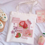 Naljakas joogipudeli prindiga naiste ostukott armas ostukott kawaii harajuku l&otilde;uendist poekott t&uuml;drukute k&auml;ekott. 24*26cm