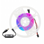 LED valgusriba Rgb madalpinge Ws2812b jooksva hobuse hingamisvesi 5 V Dream Color USB valgusriba 144leds/m 1m+bt mitmev&auml;rviline