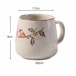 Hi Vintage kohvikruus unikaalne jaapani retro keraamiline tassiga ahju, savist hommikus&ouml;&ouml;gitass 380ml A