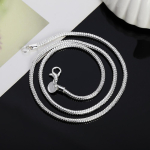 45-60cm 925 Sterling H&otilde;be 1MM/2MM/3MM ussiketi kaelakee Meestele Naiste Moeehted ripatsiga 60cm