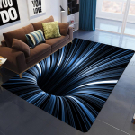 3D Vortex Illusion vaip sissep&auml;&auml;suukse p&otilde;randamatt Abstraktne geomeetriline optiline uksematt libisemiskindel p&otilde;randamatt elutoa sisekujundusvaip 100cm x 150cm