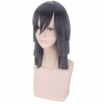 Anime 35 cm Deemonitapja: Kimetsu no Yaiba Iguro Obanai Cosplay Parukas L&uuml;hike Must Kuumakindlate Juustega Cosplay Kost&uuml;&uuml;m Parukad 35cm must