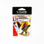 Sasame F-721 Chinu Ringed Offset Hook Kuldne suurus 3/0 (0692)