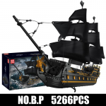 MOLD KING 13186 Black Pearl Ship Pirate Pirates Ship 5266PCS Ehitusklotsid Ideed Purjepaadi tellised Lastele s&uuml;nnip&auml;evakingitused