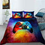 3D-m&auml;ngukontrolleri voodipesu komplekt M&auml;ngija suletekk ja padjap&uuml;&uuml;r 2/3 t&uuml;kki pestav ja kiiresti kuivav kodukaunistus Baby 100x135cm