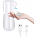 Automaatne seebi dosaator, automaatne seebi dosaator, USB laadimine, kontaktivaba k&auml;siseebi dosaator, IPX5 vannituba ja k&ouml;&ouml;k, veekindel disain 11x8x22cm