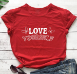 Armasta ennast T-s&auml;rk Liblikas s&auml;rk Mental Health T-s&auml;rgid Naiste Trendikas slogan Vabaaja esteetiline topp S valge