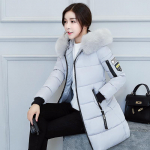 Mantel Fashion Long Slim Solid Winter Woman Hoodie karusnaha jope XXL hall
