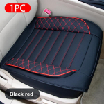 SEAMETAL 1PC auto esiistme kate Luksuslik nahast autoistme padjakate neljale aastaajale 1pc front seat must/punane