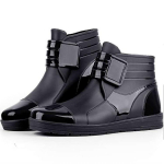 L&uuml;hikese toruga meeste libisemiskindlad vihmasaapad Trend madala l&otilde;ikega veekindlad vihmasaapad 42 must