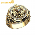 SACE GEMS Luksuslik vasesulamist tsirkoon pulmakihlus mehe s&otilde;rmus ehe kingitus 6 kuld