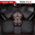 Custom Car floor mats for BENZ CLA class C117 Sedan 2014 2015 2016 2017 2018 auto foot Pads automobile carpet cover P-Black-Red gray