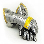 Medieval Armor Gauntlet kindad SCA LARP kantavad kindad Halloweeni kost&uuml;&uuml;mikindad Teras, nahk Parim kingitus