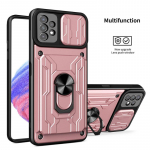 Kaardihoidja libistatav kaamerar&otilde;nga &uuml;mbris Samsung Galaxy A04S A54 A53 S22 S23 Xiaomi Redmi Note 12 iPhone 15 14 13 12 11 Pro Max l&ouml;&ouml;gikindel soomuskate For Samsung Galaxy A04S roosa kuldne v&auml;rv