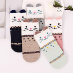 S&uuml;gises uued naiste l&uuml;hikesed sokid, loomakass, armas naistele puuvillased sokid Meias Sokken sukad Pack of 5