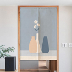 P&otilde;hjamaade maastik Lilled Uksekardin Vannitoa vaheseinakardinad Noren Curtain Elutuba K&ouml;&ouml;k Sissep&auml;&auml;su ukseava Kardinad 85x150cm punakaspruun