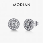 MODIAN 925 Sterling h&otilde;bedased &uuml;mmargused tsirkooniumoksiidist k&otilde;rvar&otilde;ngad Moodsad vintage k&otilde;rvar&otilde;ngaste ehted naistele h&otilde;be