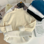 S&uuml;gistalvine vabaaja paksendatud ka&scaron;miirist kampsun naiste kontori-naiste soe kootud pikkade varrukatega pulloverid mood soojad topid 29470 One Size must