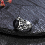 Naturaalsed 10*12 mm t&uuml;rkiissinine liivakivi h&otilde;bedased s&otilde;rmused naistele meeste kirve&otilde;&otilde;nes disainiga ehted