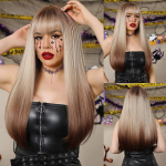 EASIHAIR blond pruunide Ombre s&uuml;nteetiliste naiste parukad sirge tukkidega Naturaalsed parukad Cosplay juustele kuumakindlast kiust