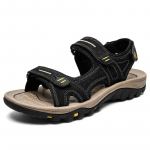 38-48 meeste suures suuruses ehtsast nahast meeste sandaalid suvised meeste rannasandaalid v&auml;listingimustes meeste sandaalid 46 must