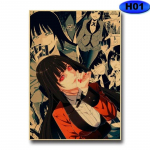 Vintage Kakegurui plakatkleebis Retro Anime plakatid ja tr&uuml;kised Seinakunstipildid f&auml;nnidele Kodu Elutoa kaunistus Maalimine 30x21cm