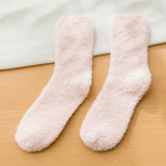 Naiste Candy Soft Coral Velvet talvesoojad sokid roosa