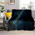 3D Muusika Elektrikitarr Klassikaline Kitarr Tekk, Pehme Visketekk Koju Magamistuppa Voodile Diivanile Piknikule Reisimiseks Kontori Tekk Lastele 125x150cm 50x60inch