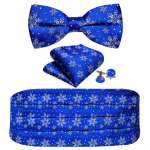 Barry.Wang meeste Cummerbund rihma ja kikilipsu komplekt siidist eelkikilipsu Hanky ​​mansetin&ouml;&ouml;pide komplekt YF-1040