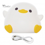 Duck Night Light h&auml;mardatav pehme valgustus, v&auml;relusevaba laetav jumalik v&auml;limus multifilm Duck LED voodilamp valge
