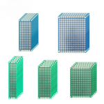 10/30/32 TK kahepoolne PCB protot&uuml;&uuml;pplaat DIY universaalne protoplaat 2x8cm 3x7cm 4x6cm 5x7cm 7x9cm, Arduino jaoks Blue 2x8cm-10pcs