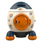 Cartoon Space Rocket Piggy Bank Money Bank Money Saving Jar Boys Girls King Morandi Blue