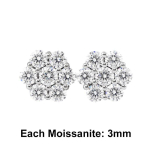D-v&auml;rvi moissanite teemantk&otilde;rvar&otilde;ngad naistele originaal 925 sterling h&otilde;be 18K kullatud k&otilde;rvar&otilde;ngaga peened ehted white