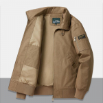 Puuvillane rev&auml;&auml;ridega jakk meeste vabaajat&ouml;&ouml;r&otilde;ivaste jaoks L must